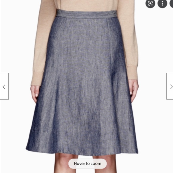Theory Saminta Indigo skirt A-line Chambray size 0 - Picture 1 of 5